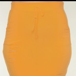 NWT Fashion Nova Casual Lover Skirt - Yellow